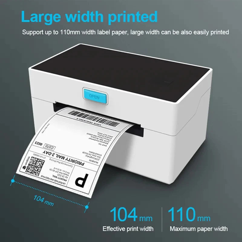 ZJ9220 Bluetooth Thermal Label Printer Wireless 4x6 Shipping Label Printer Compatible with iPhone Android Mac OS Windows