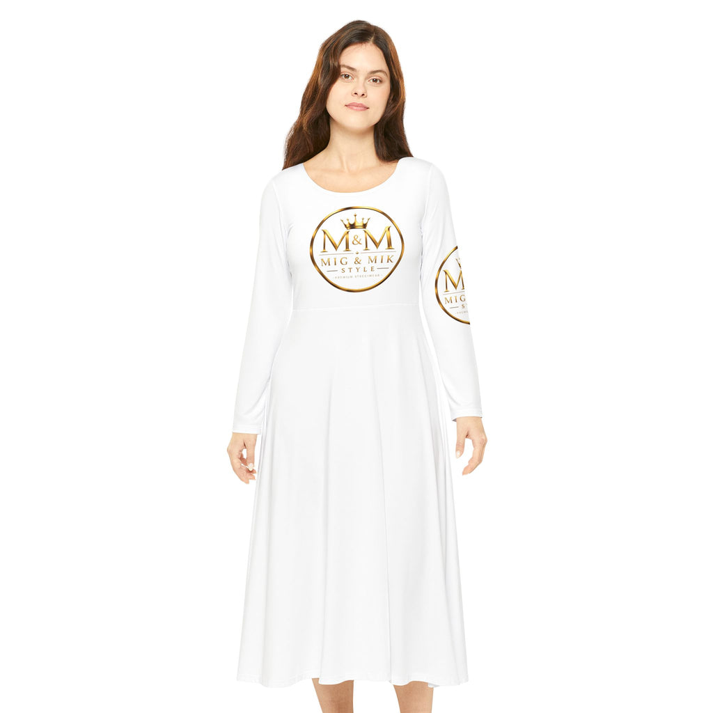 MIG & MIK STYLE Women’s Luxury Long Sleeve Dance Dress