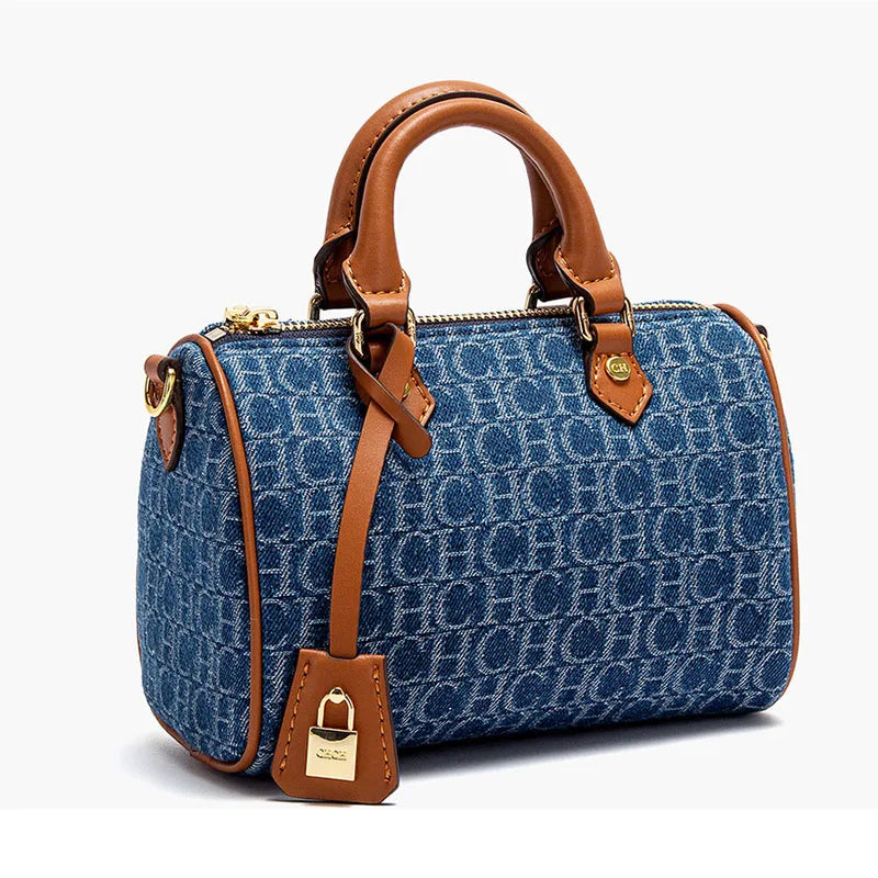 MIG & MIK STYLE™ Vintage Denim Boston Bag