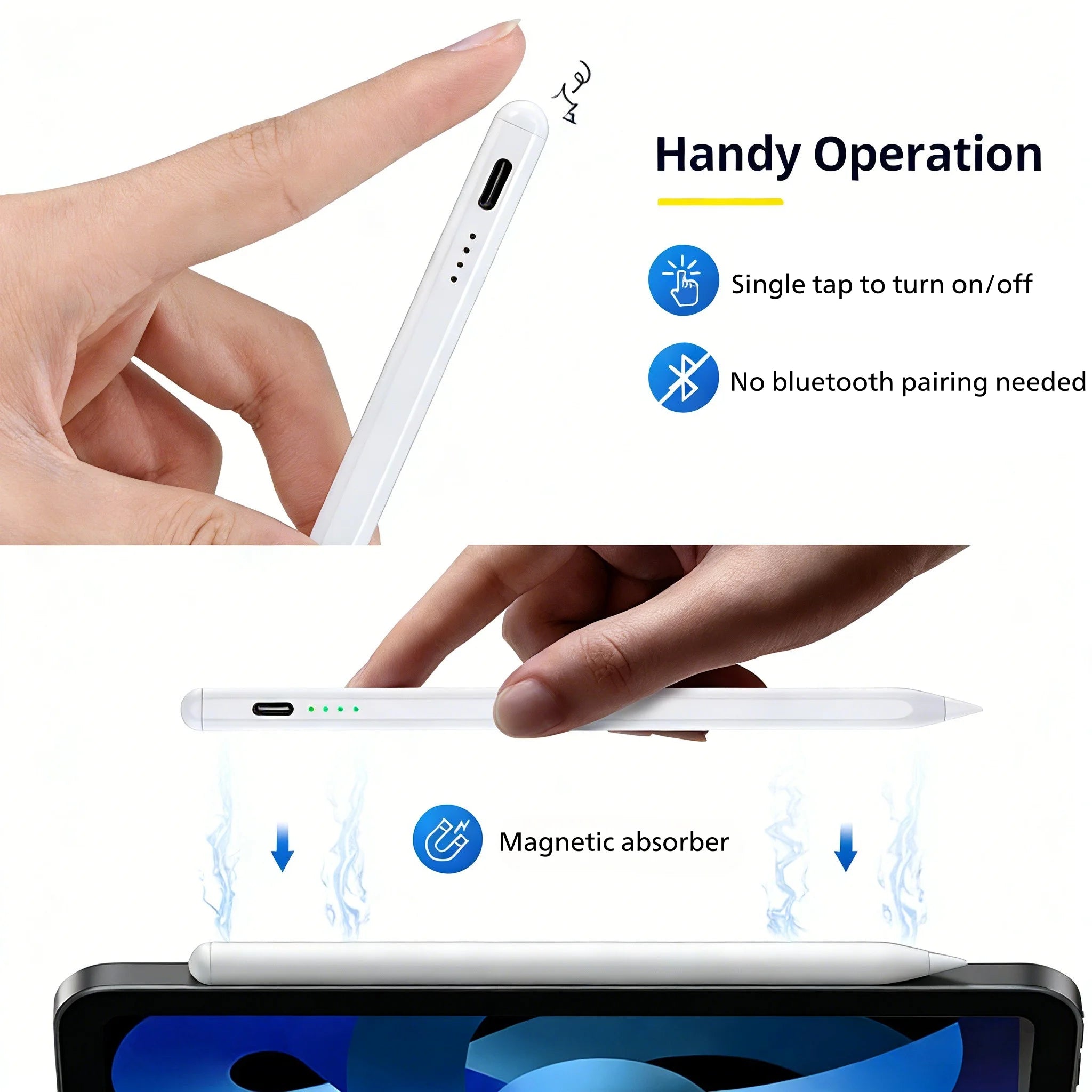 For Apple Pencil Stylus Pen iOS Tablet Touch Pen With Power Display For iPhone Xiaomi Tablet Accessories