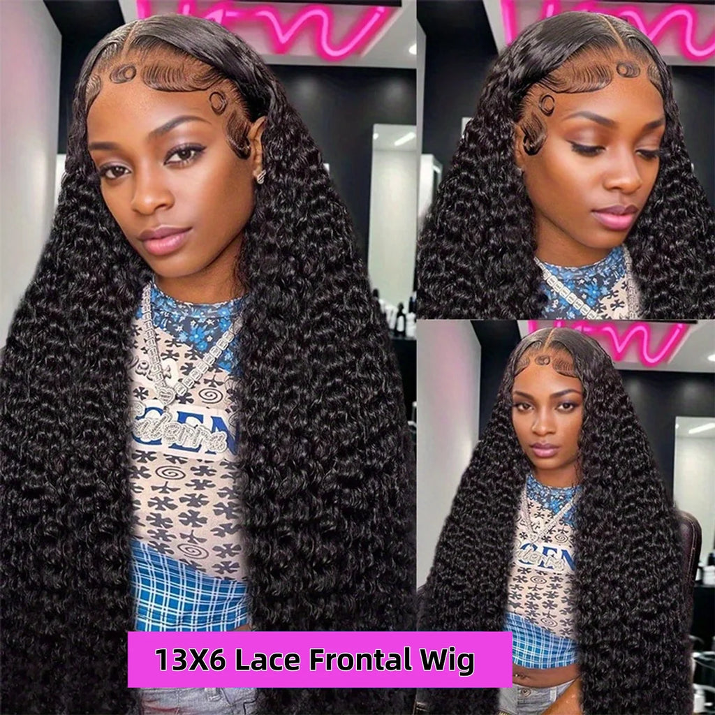 MIG & MIK STYLE™ Deep Wave HD Lace Front Human Hair Wig