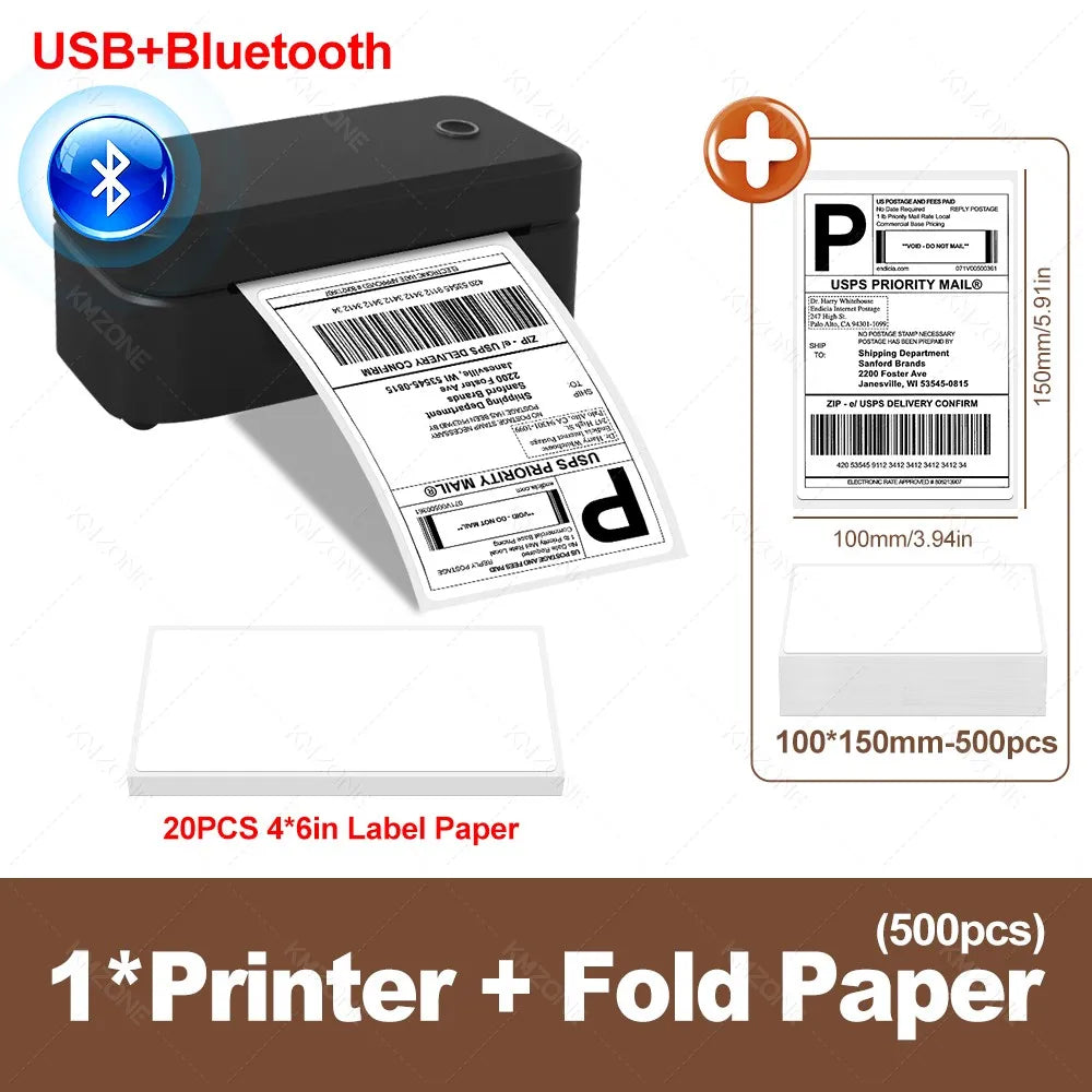 Marklife X4 Bluetooth Thermal Label Printer Small Shipping Label Printer 4X6inch Compatible with iPhone Android Mac Window