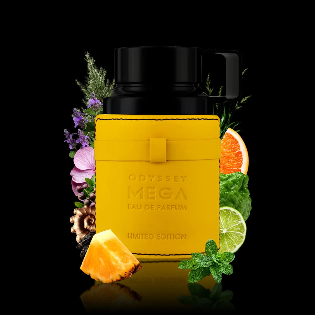 Original Armaf Odyssey Mega Limited Edition for Men Eau de Parfum Spray 3.4 Ounce Eastern-Middle Eastern fragrance long lasting fragrance Cologne Pheromone Portable Arabian women's perfume