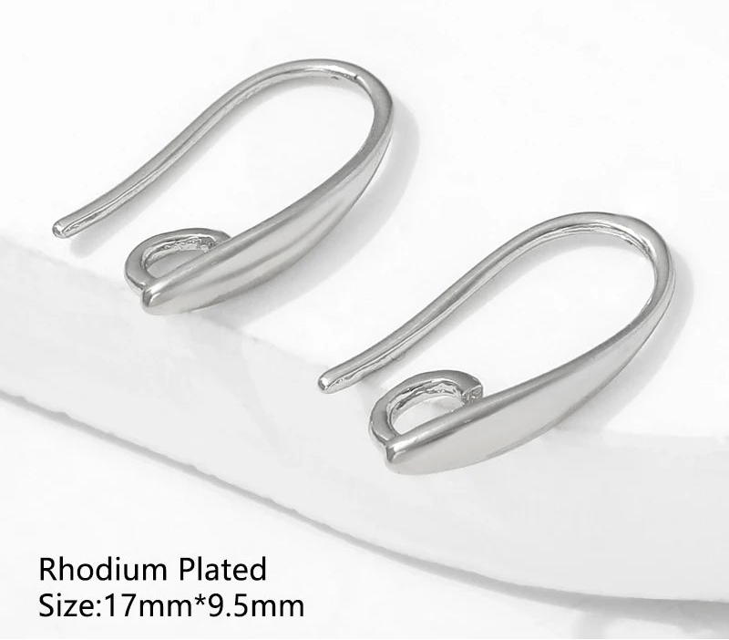 14K Gold Plated Brass Smooth Earring Hook Ear Wire For Earring Making Supplies,DIY Jewelry Making Findings Accessories