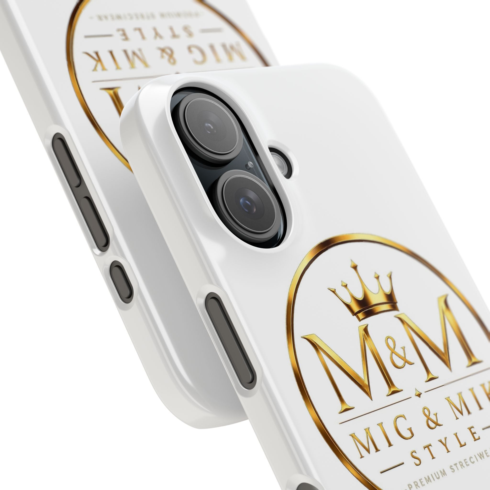 Slim Phone Case — M&M Mig & Mik Style Gold Crest