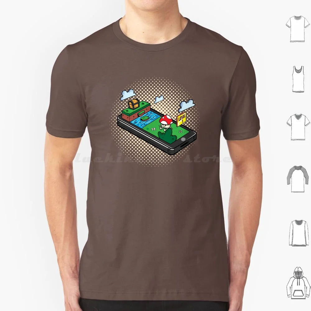 Gaming 3d Gaming T Shirt 6xl Cotton Cool Tee Gaming 3d 3 Dimensional Game Mobile Game Cellphone Entertainment Leisure Pastime