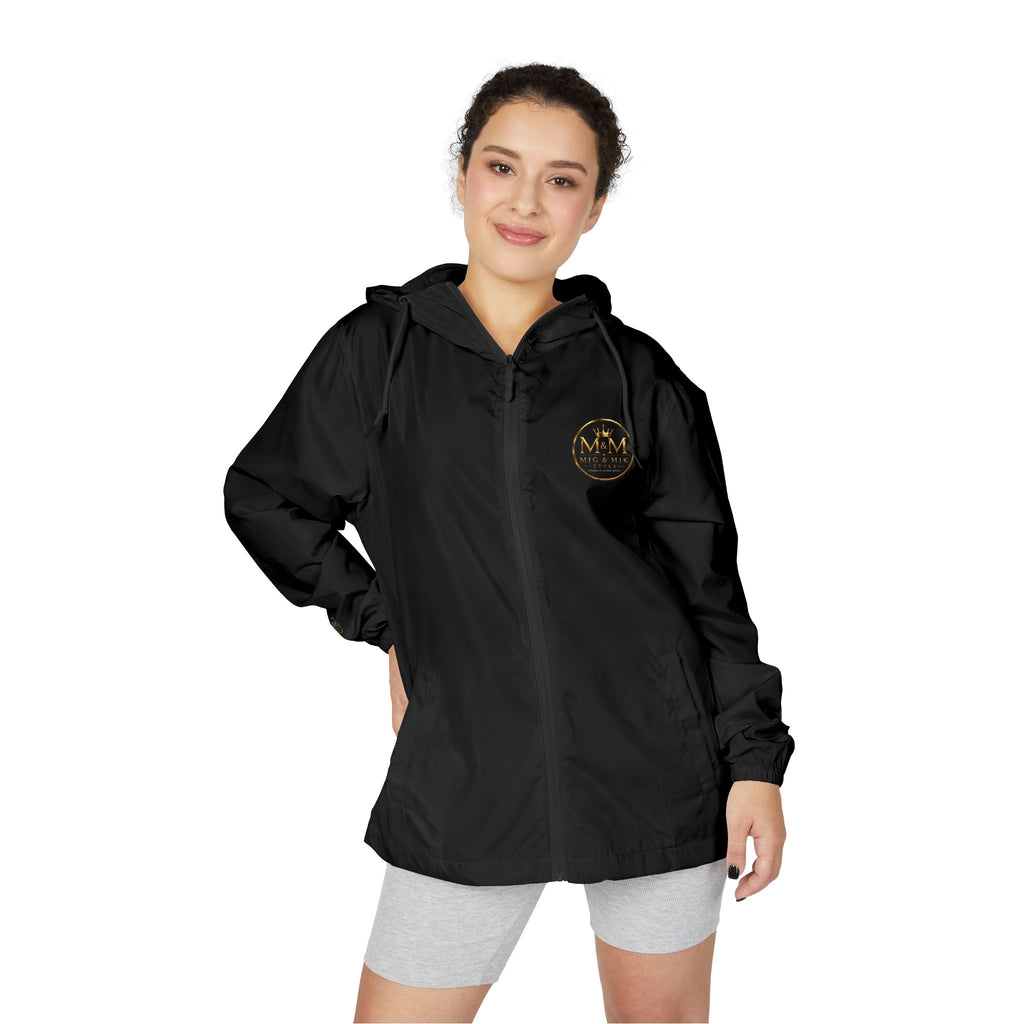 Crown Logo Windbreaker Jacket — White Luxury Monogram Shell