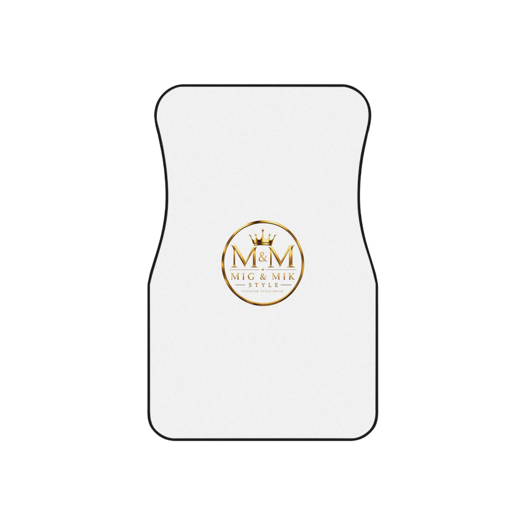 MIG & MIK STYLE Car Floor Mats – White Gold Logo (Set of 4)