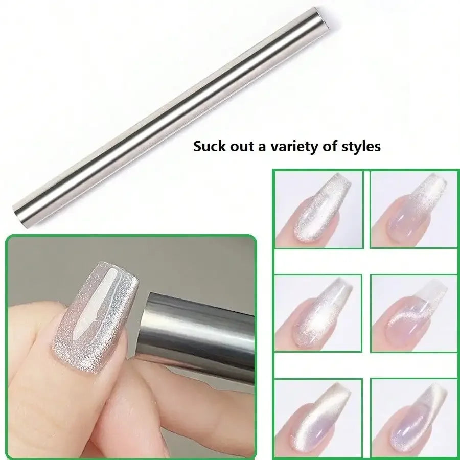 1pc Round Magnetic Stick For Nail Art, Cat Eye Round Dual Ended Magnetic Rod, Strong Magnet Nail Art Tool,Nail Supplies,Nail Tools,Nail Art Tools,Back To School,Nails,Nail Tools For Press On Nails,Manicure Pedicure Tools