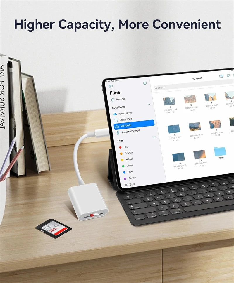 2 in 1 USB C & Lighting To SD TF Card Reader Adapter for IPhone 15 14 13 12 16 Pro Max IPad Otg Micro SD Memory Card Connector