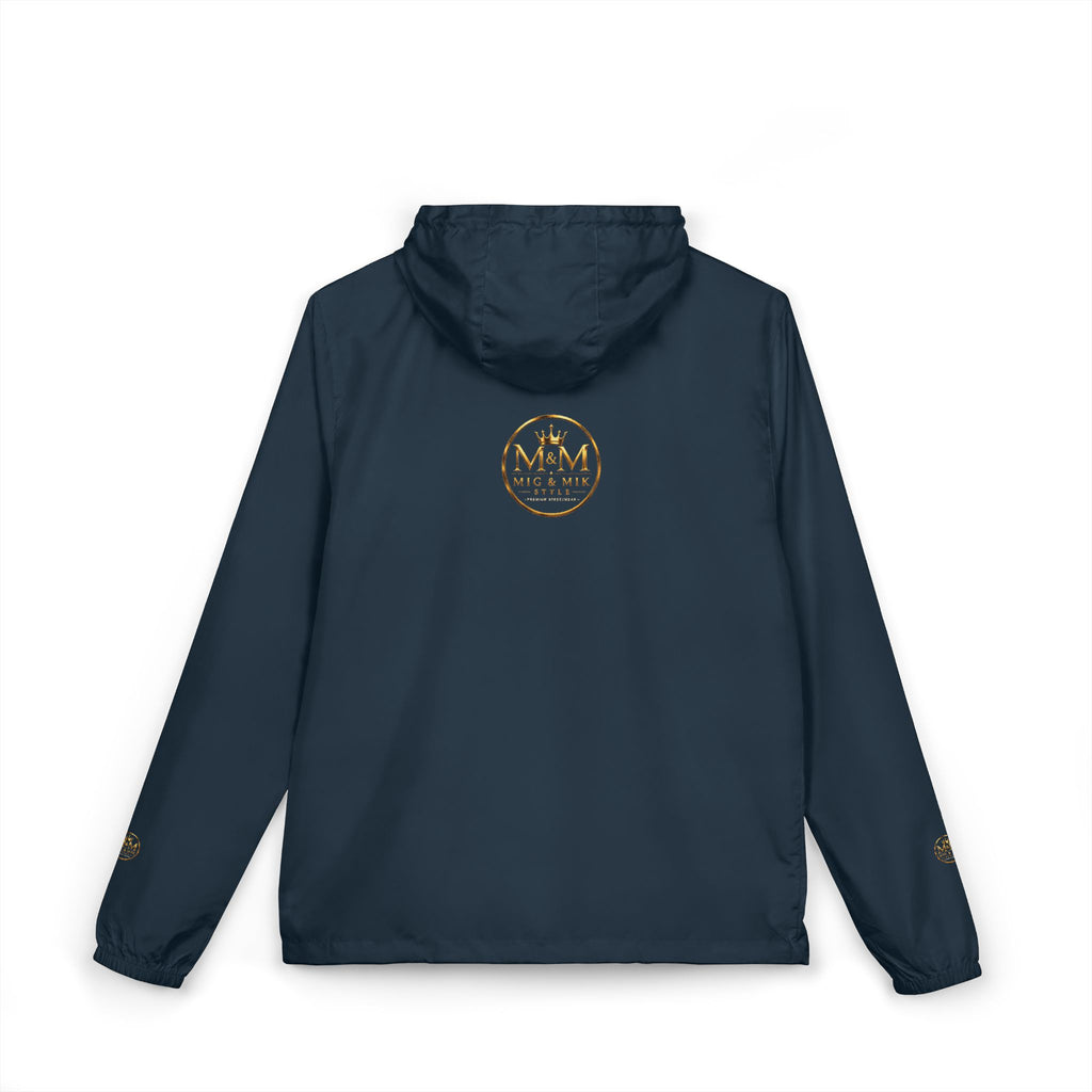 Crown Logo Windbreaker Jacket — White Luxury Monogram Shell