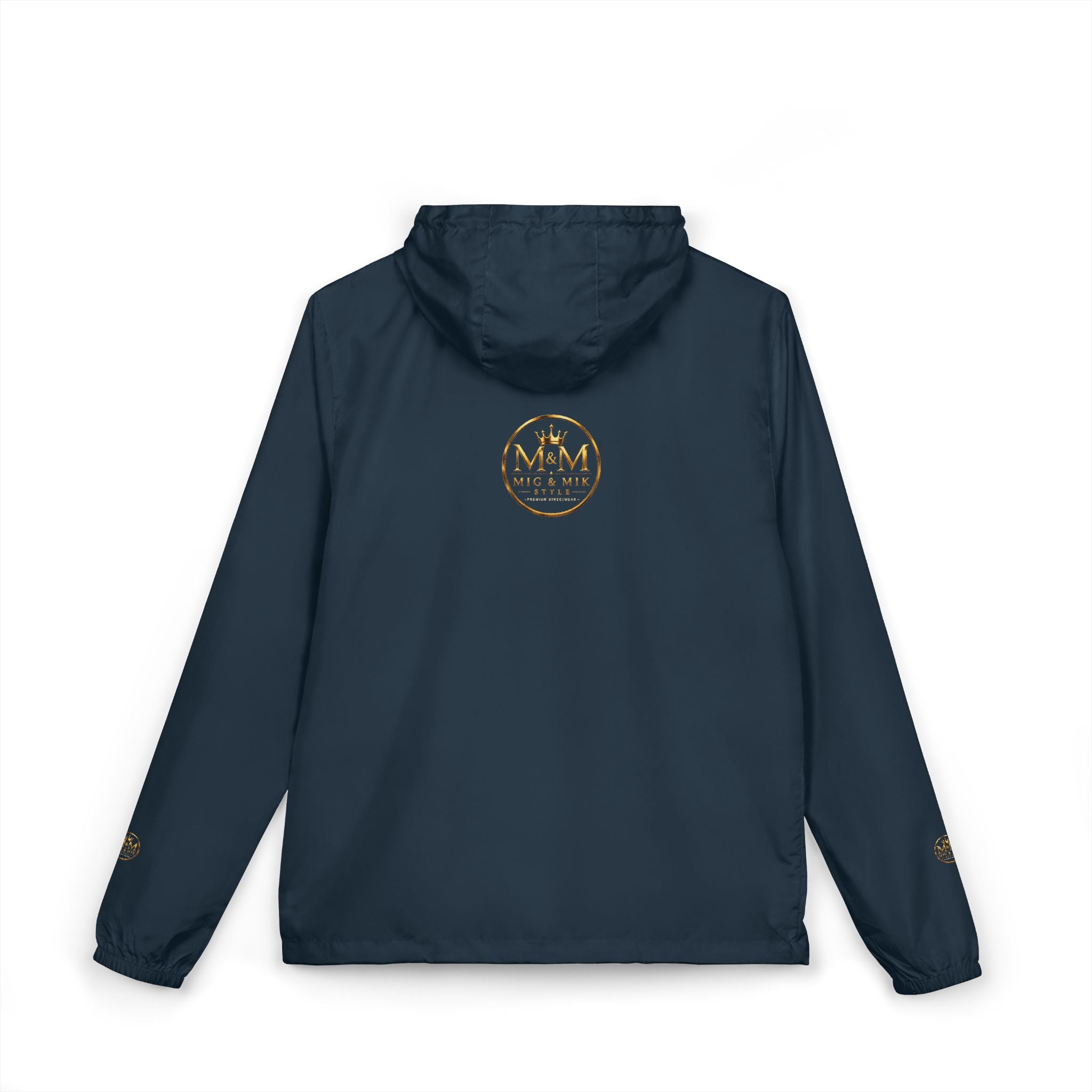 Crown Logo Windbreaker Jacket — White Luxury Monogram Shell