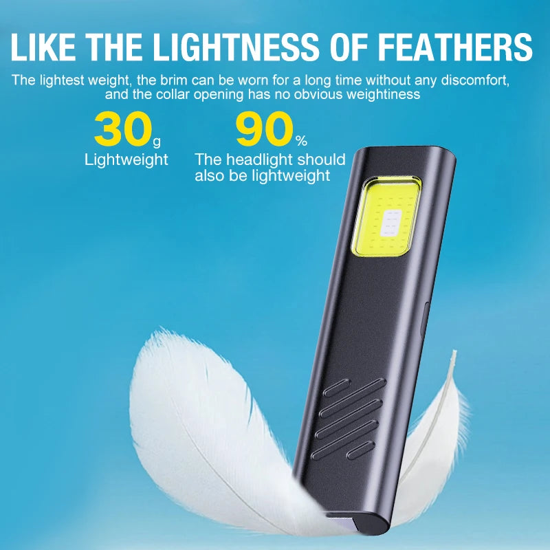 Security flashing work light warning light strong light mini portable outdoor maintenance emergency EDC flashlight knife cap cli