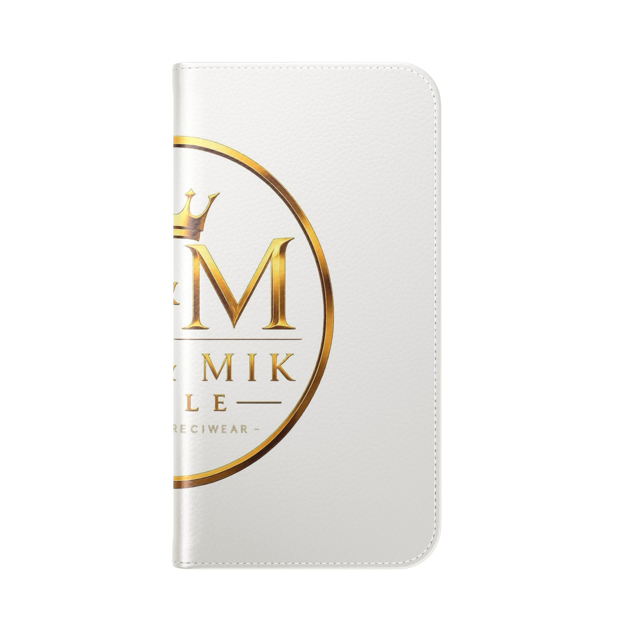 M&M Gold Crest Flip Phone Case — Luxury Wallet Flip Case with Card Slots
