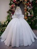 Luxurious A-Line Rhinestone Princess Wedding Dress Sexy Sleeveless Off Shoulder Waist Cinched Church Bridal Gown Customized