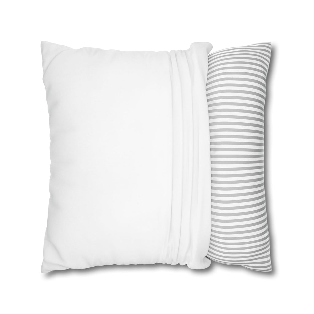 M&M Mig & Mik Gold Crown Decorative Pillowcase — Square Poly Canvas Throw Pillow Cover