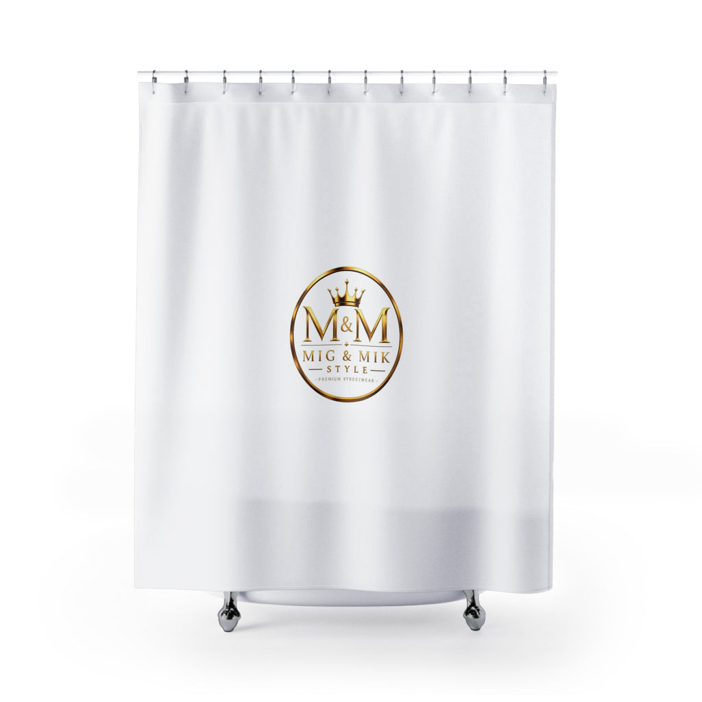 Luxury Gold Crest Shower Curtain — M&M Mig & Mik Style