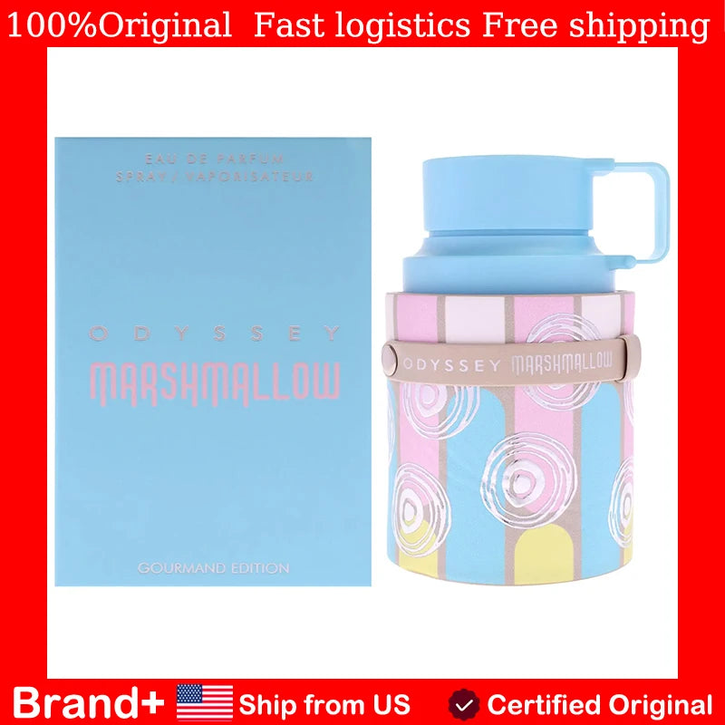 Original Arabic Perfume Odyssey Marshmallow Gourmand Edition By Armaf for Women 3.4 Oz EDP Eastern-Middle Eastern fragrance  long lasting fragrance Cologne Persistence Pheromone Arabian women's perfume Portable