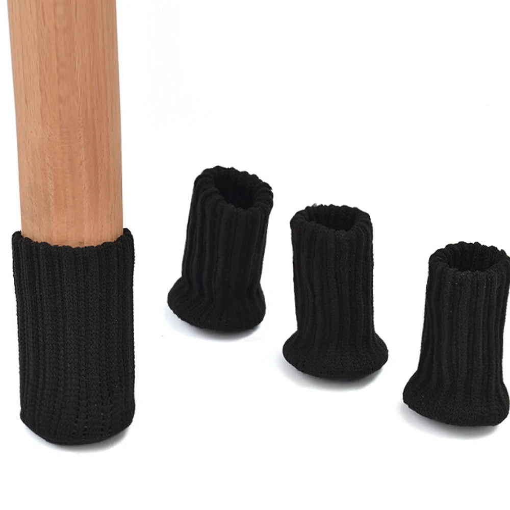 16Pcs Chair Legs Socks Knitted Furniture Feet Floor Protectors Anti-slip Pads Silent Thicken Table Chair Leg Socks Covers