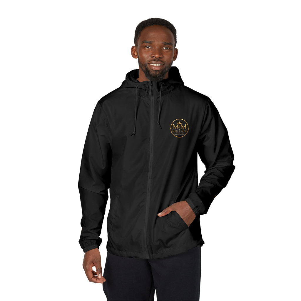 Crown Logo Windbreaker Jacket — White Luxury Monogram Shell