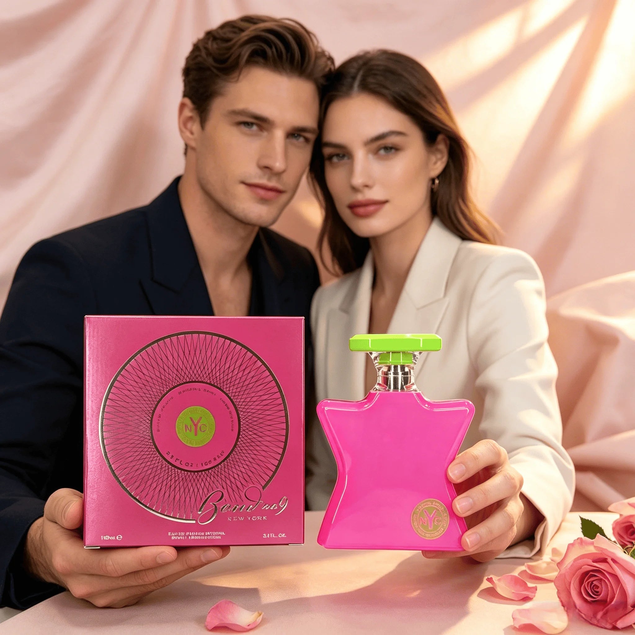 Bond No. 9 New York Pink Unisex EDP, Sweet Modern Oud Scent, Long Lasting Fragrance for Men and Women, Ideal for Lovers of Gentle Woody and Pink Floral Notes, Perfect for Those Who Seek Elegant Romantic Vibes
