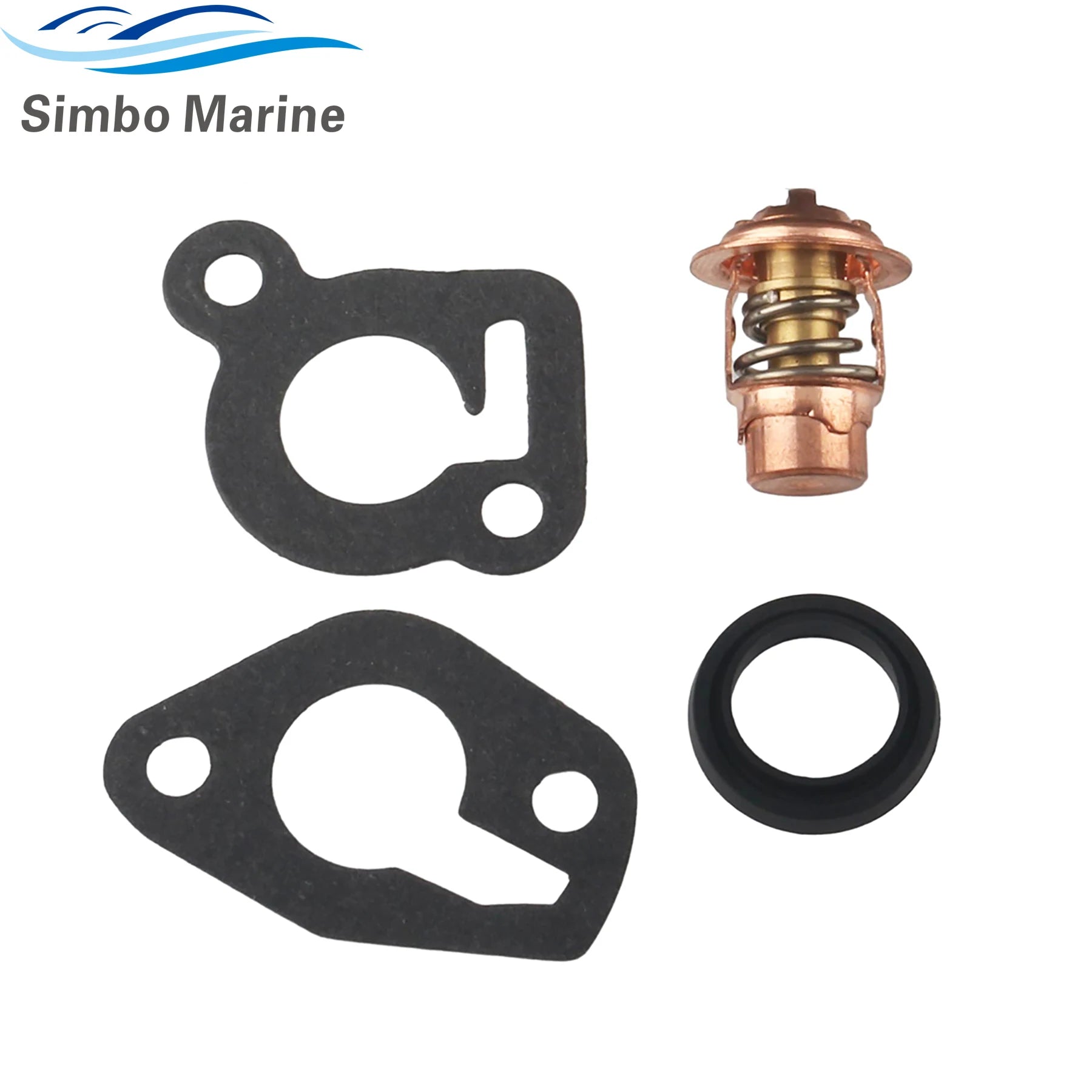 120°F 50°C Outboard Thermostat Kit w/ Gasket Fits for Mercury Mariner 2 Stroke 6 To 25 HP Boat Motors 14586A3 75962A10 18-43052