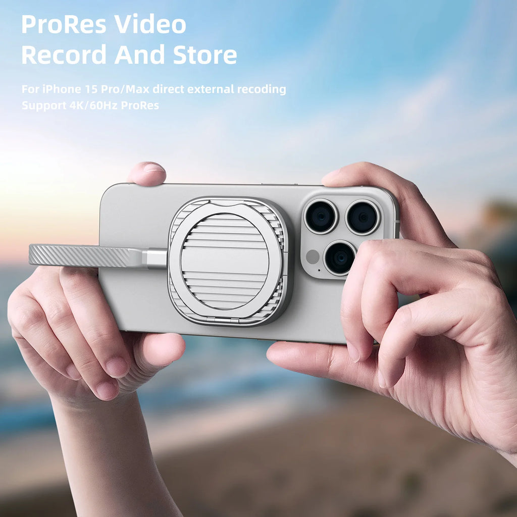 Magnetic M.2 2230 NVMe SSD Enclosure Magsafe SSD Case USB C 3.2 Gen2 to NVMe PCI-E for iPhone 16 Pro Max ProRes MacBook