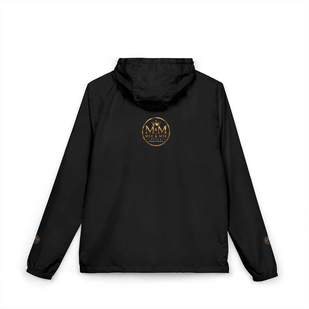 Crown Logo Windbreaker Jacket — White Luxury Monogram Shell