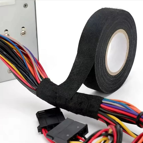15 Meter Heat-Resistant Flame Retardant Tape Adhesive Cloth Tape For Car Cable Harness Wiring Loom Protection Electrical Tape
