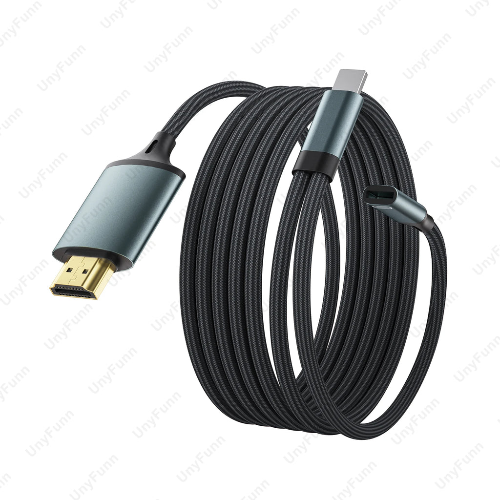 HDTV Cable for iPhone to TV, Lighting to HDTV Adapter Connector for iPhone14, 13, 12, 11 TV Output with 1080P HD Display 6.56FT