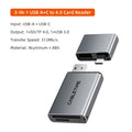 CABLETIME 3 IN 1 Card Reader USB 4.0 5Gbps USB A & USB C 312MB/s Aluminum Alloy SD/TF Cards Portable for iPhone iPad