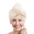 Solid Premium Microfiber Hair Head Towel Wrap For Women Quick-Drying, Super Absorbent Soft Microfiber Hair Turban Comfortable