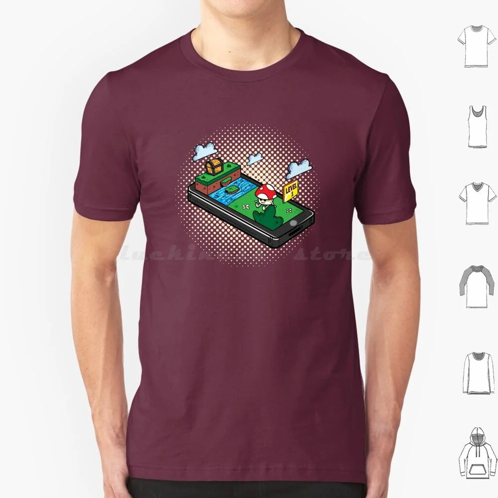 Gaming 3d Gaming T Shirt 6xl Cotton Cool Tee Gaming 3d 3 Dimensional Game Mobile Game Cellphone Entertainment Leisure Pastime