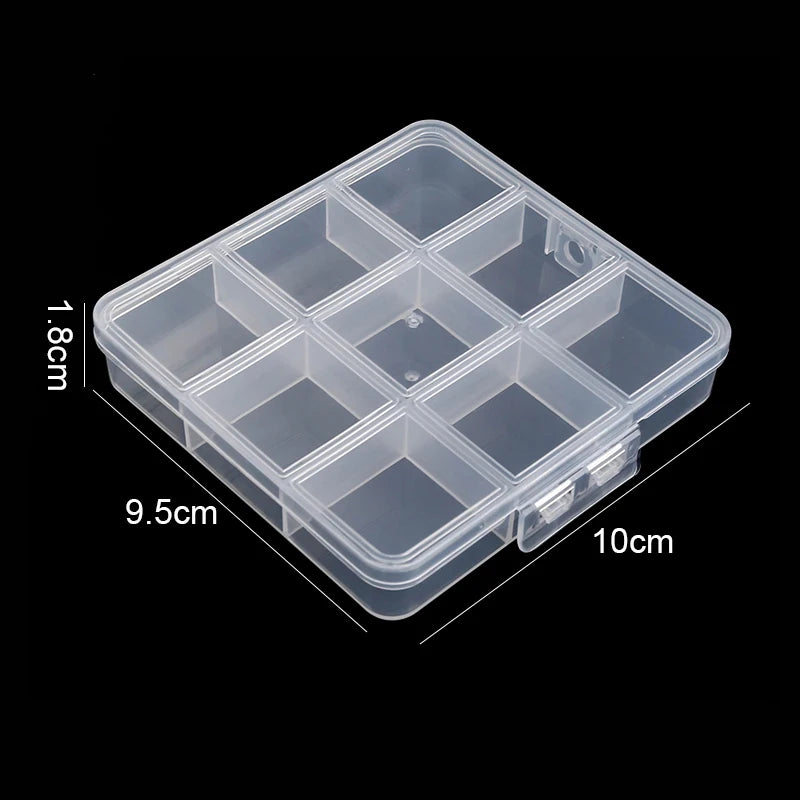 Transparent Clear Plastic Empty Jewelry Storage Organizer Container Display Case For Earrings Loose Beads Craft Supplies
