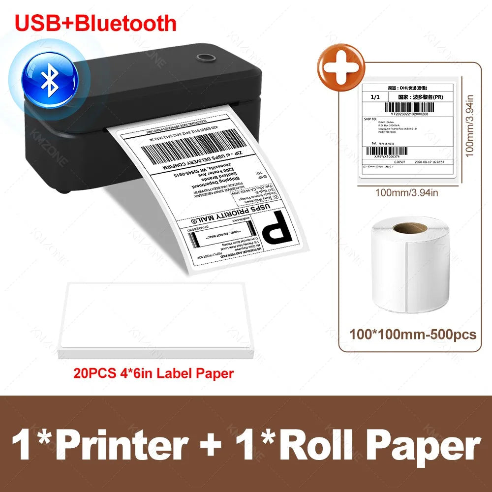 Marklife X4 Bluetooth Thermal Label Printer Small Shipping Label Printer 4X6inch Compatible with iPhone Android Mac Window