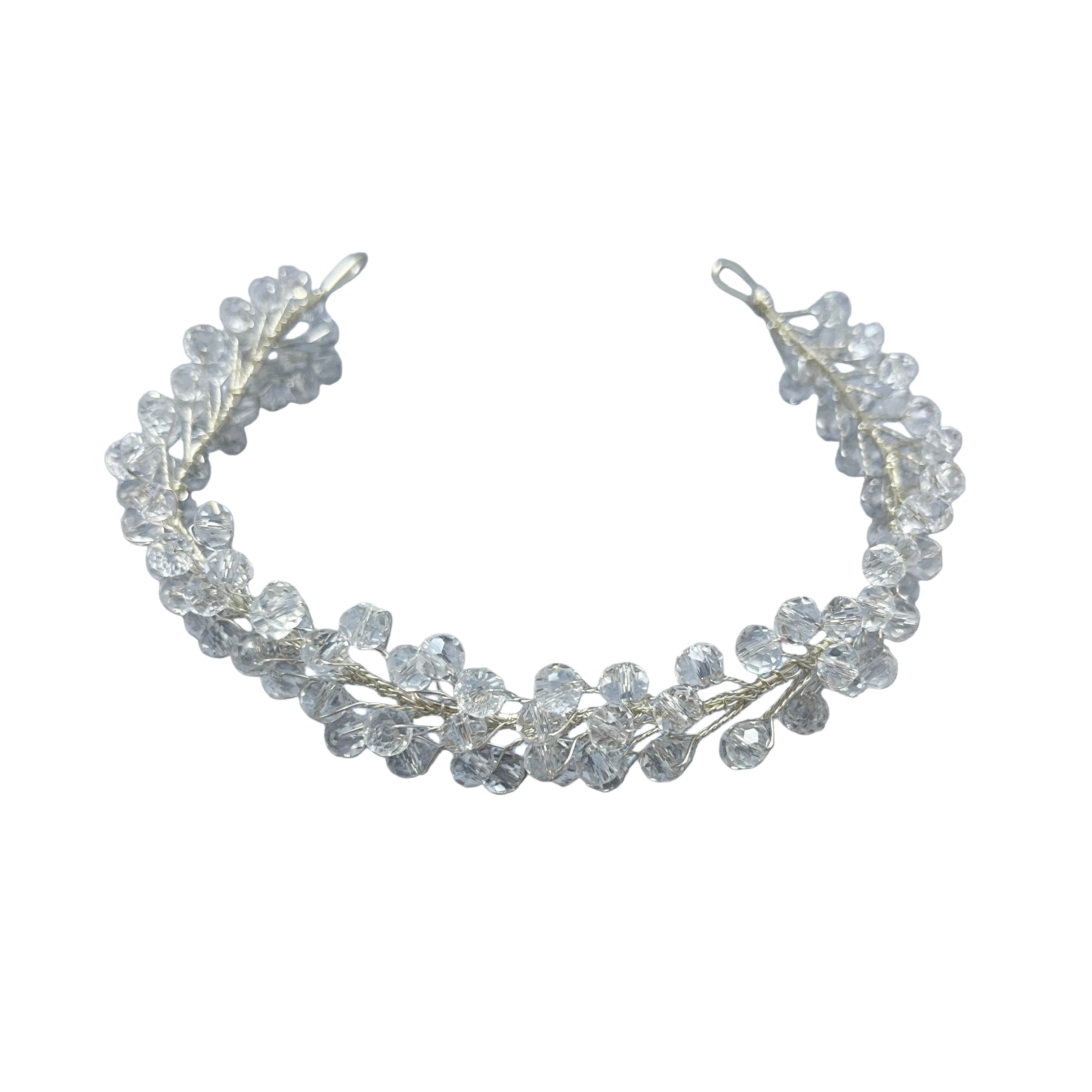 Handmade Fashion Crystal Hair Vine Headband Flower Hairband Tiara Bridal Wedding Hair Accessories Jewelry Hair Vine Headband
