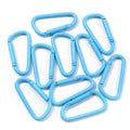 10pcs Colorful Carabiner Clip Alloy Keychain Clasps Hook 45X24mm D-ring Spring Snap Buckle For DIY Jewelry Making Accessories