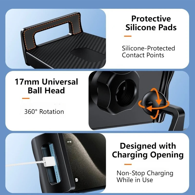 Oatsbasf Car Seat Back Tablet Holder with Hooks for Tesla Model 3/Y/3 Highland Car Phone Bracket for 4.7-13" iPhone Samsung iPad