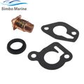 120°F 50°C Outboard Thermostat Kit w/ Gasket Fits for Mercury Mariner 2 Stroke 6 To 25 HP Boat Motors 14586A3 75962A10 18-43052