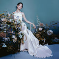 MIG & MIK STYLE™ Elegant Soft Satin Mermaid Wedding Gown