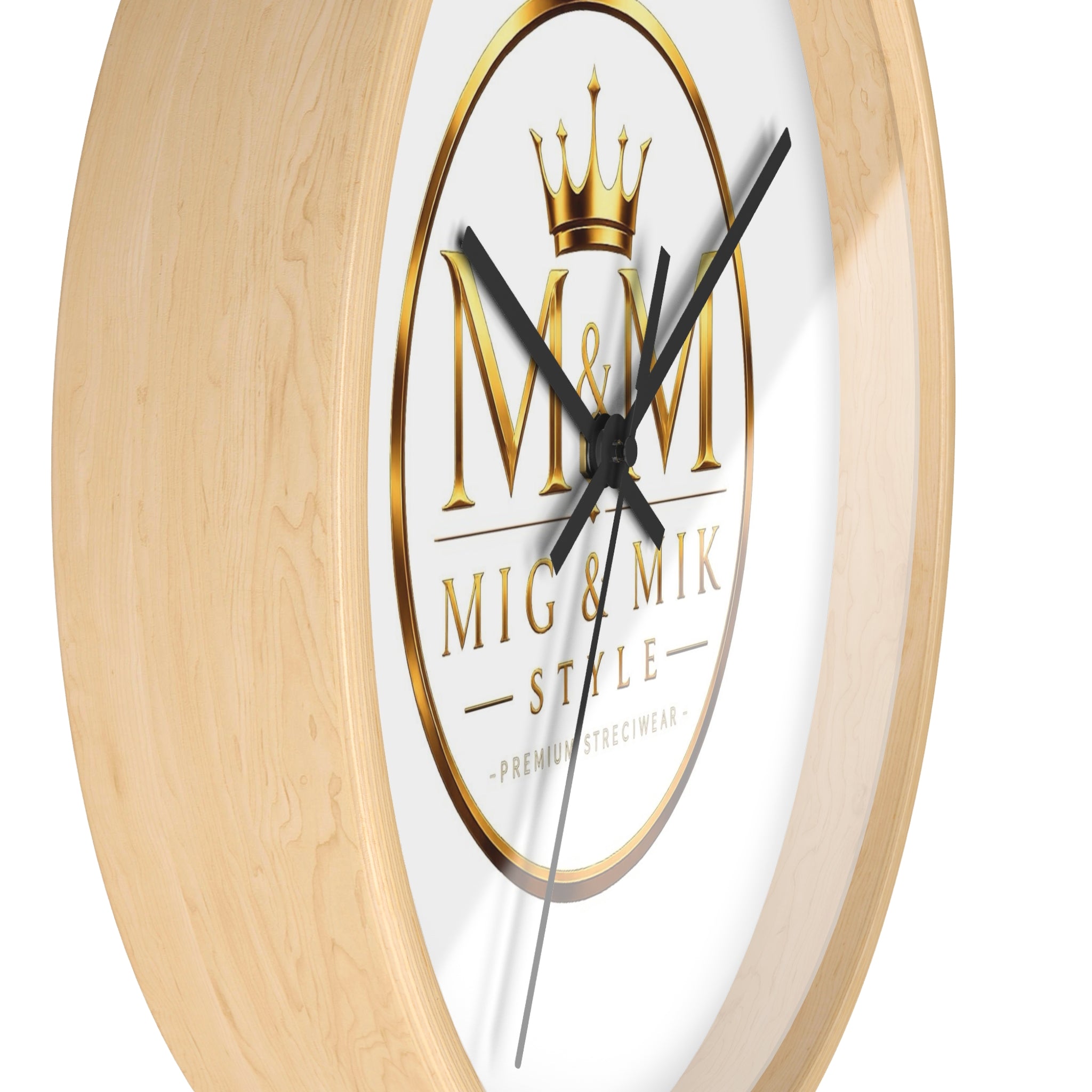 MIG & MIK STYLE Luxury Wooden Wall Clock - Premium Home & Office Decor