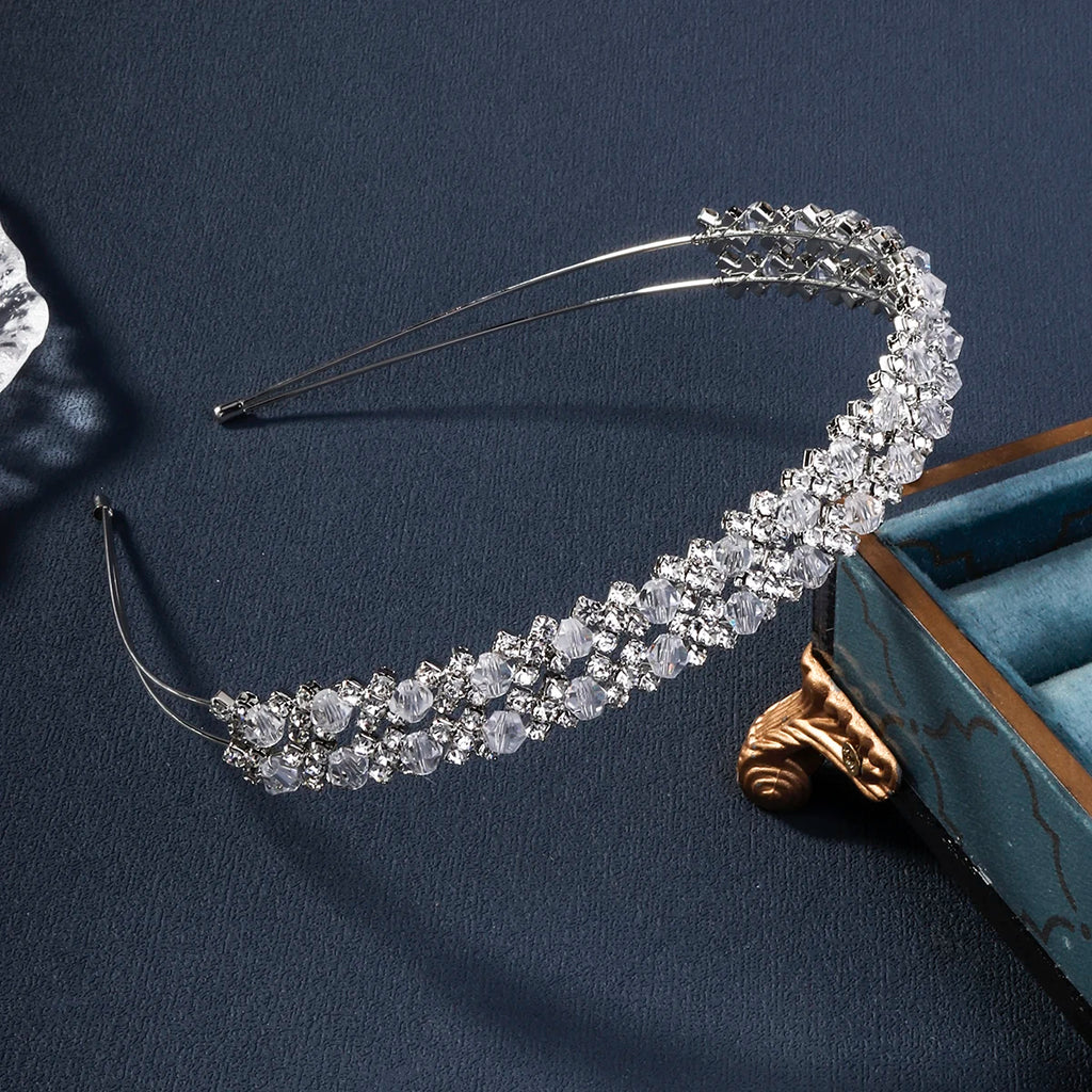 Classic Double Rhinestone Hair Bands Xoxo Holiday Gifts for Friends Bridal Wedding Headpieces Hair Accessories Free Shipping