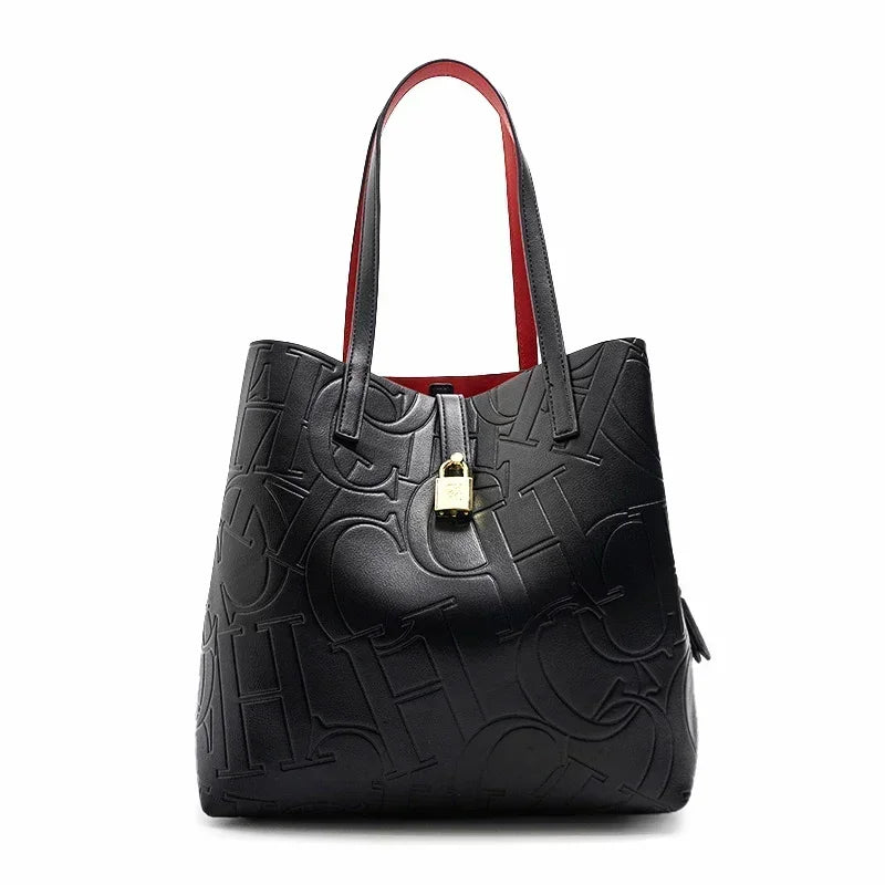 MIG & MIK STYLE™ Letter Pattern Large Capacity Tote Bag