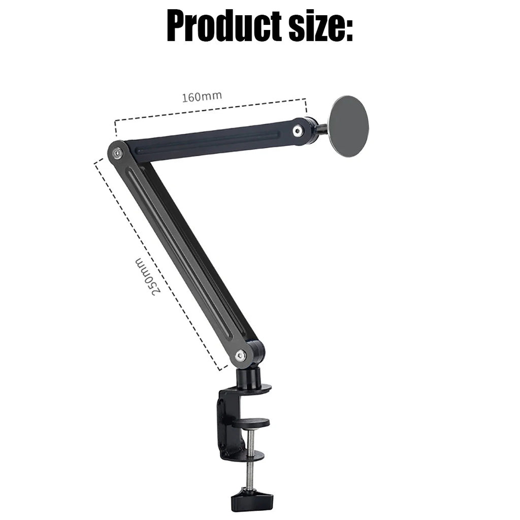 Magnetic Tablet Stand Holder Tablet Desk Mount Adjustable Foldable Tablet Arm Mount with 360° Rotate Base for iPad and iPhones