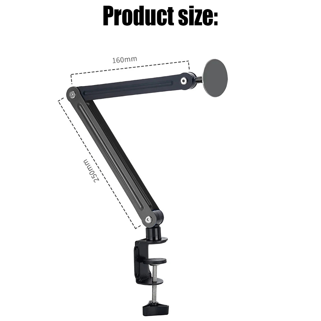 Magnetic Tablet Stand Holder Tablet Desk Mount Adjustable Foldable Tablet Arm Mount with 360° Rotate Base for iPad and iPhones