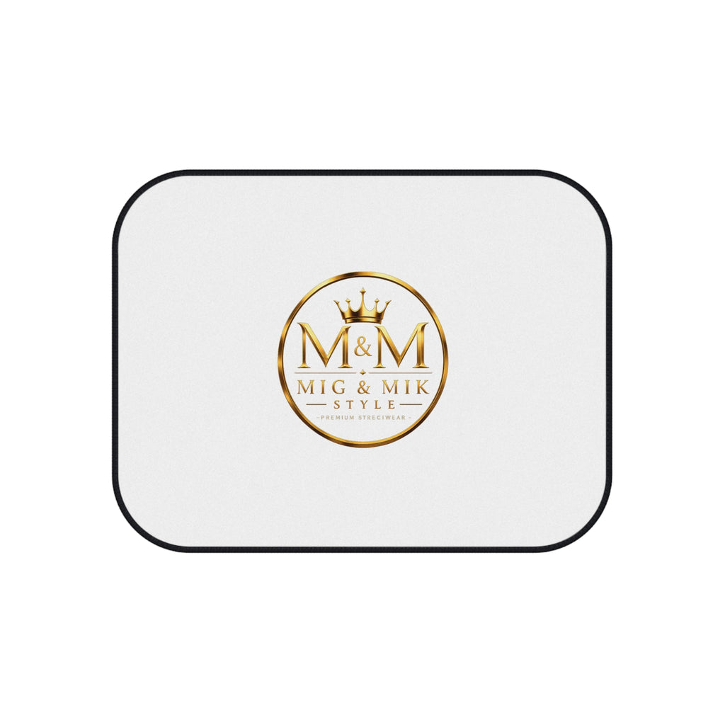 MIG & MIK STYLE Car Floor Mats – White Gold Logo (Set of 4)