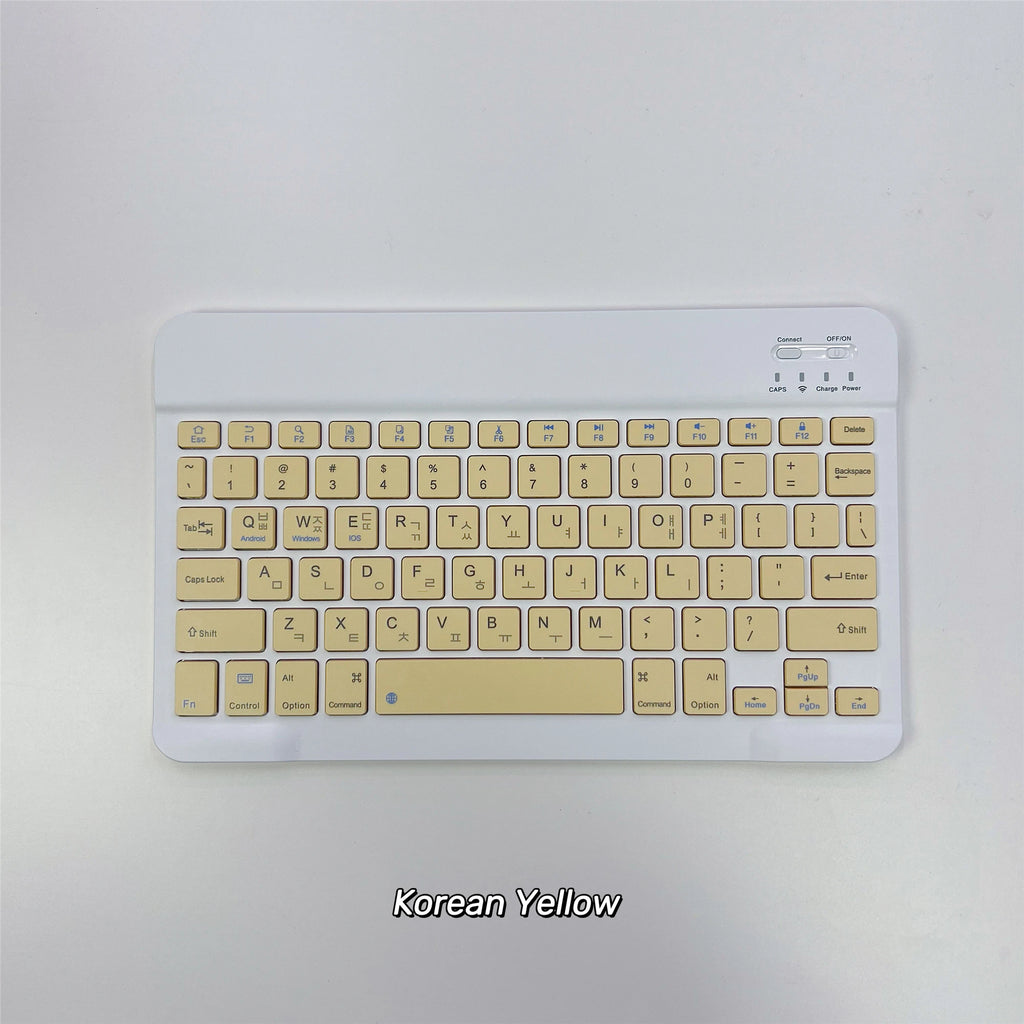 Korean language Ultra-Slim Bluetooth Keyboard Portable Mini Wireless Rechargeable for Apple iPad iPhone Korean