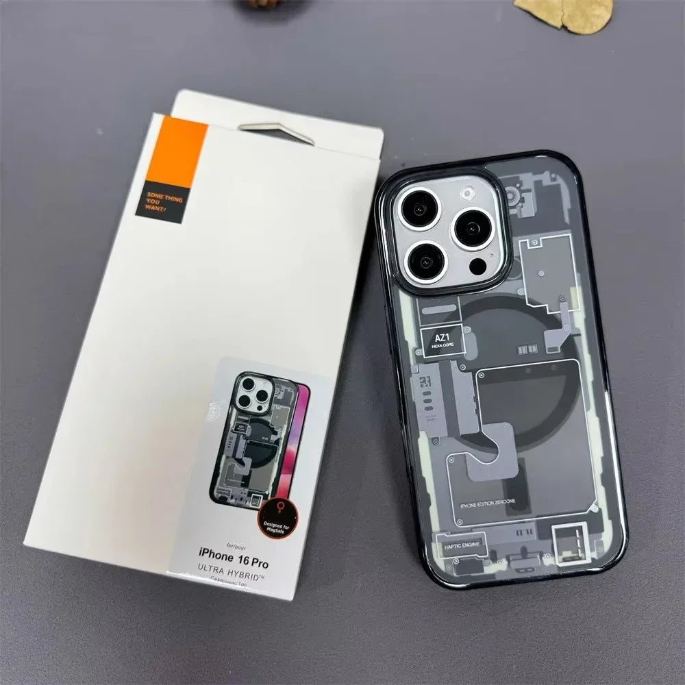 New Technology Magnetic Case for iPhone 17 Pro Max 16 15 14 13 12 Cover 17Pro Clear Shockproof for MagSafe Phone Cases Coque