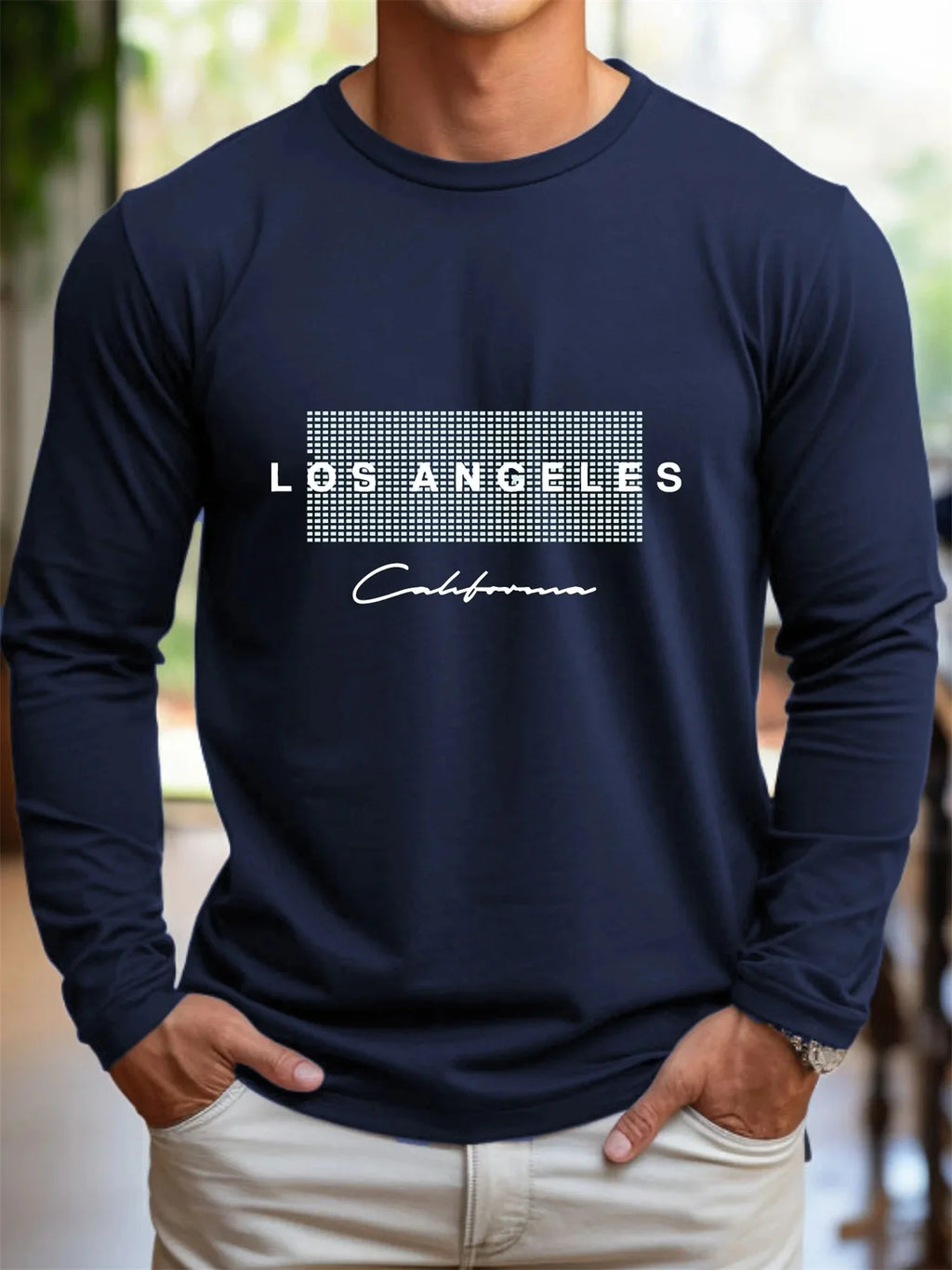 Men's Los Angeles Print Cotton Long Sleeve Tee — MIG & MIK STYLE™
