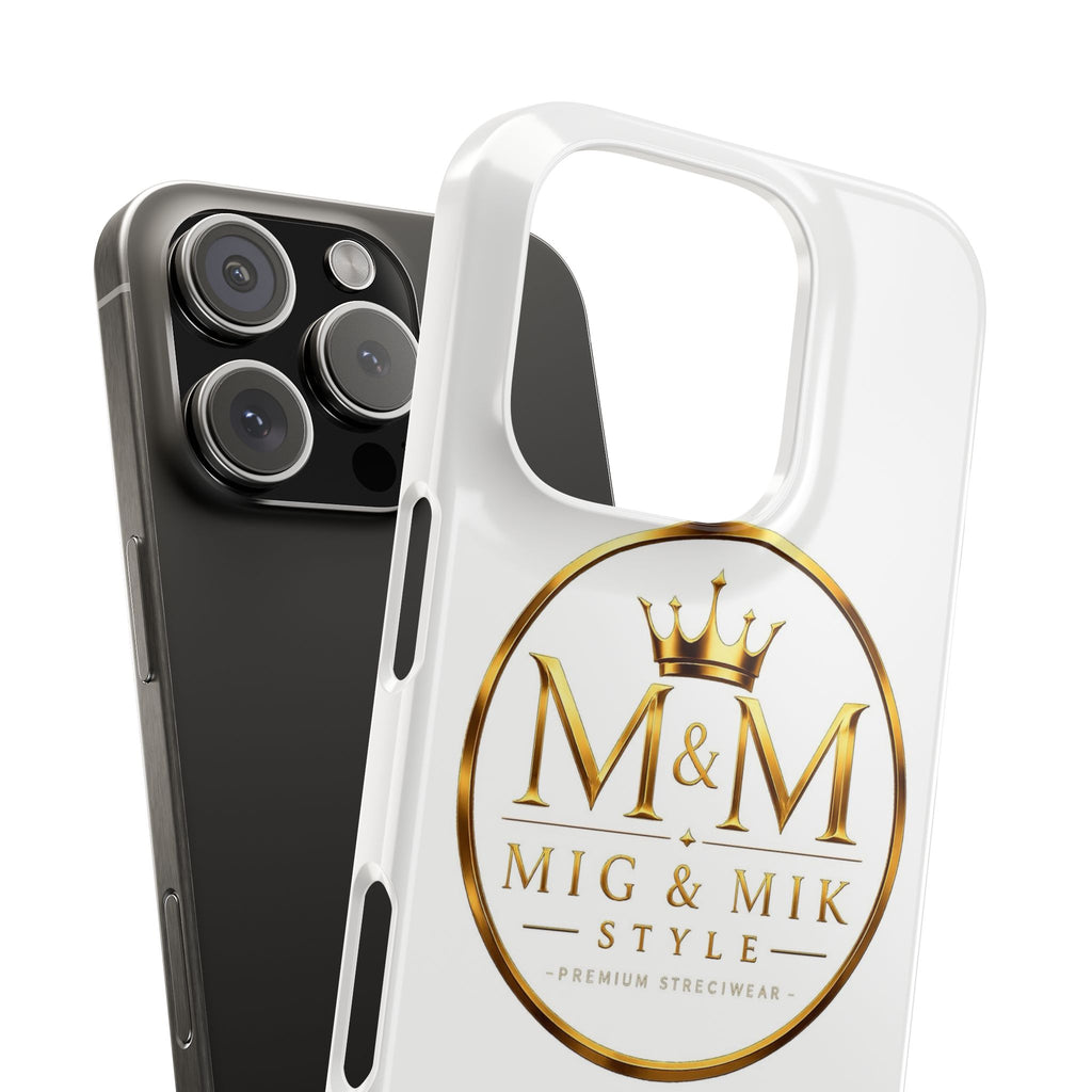 Slim Phone Case — M&M Mig & Mik Style Gold Crest